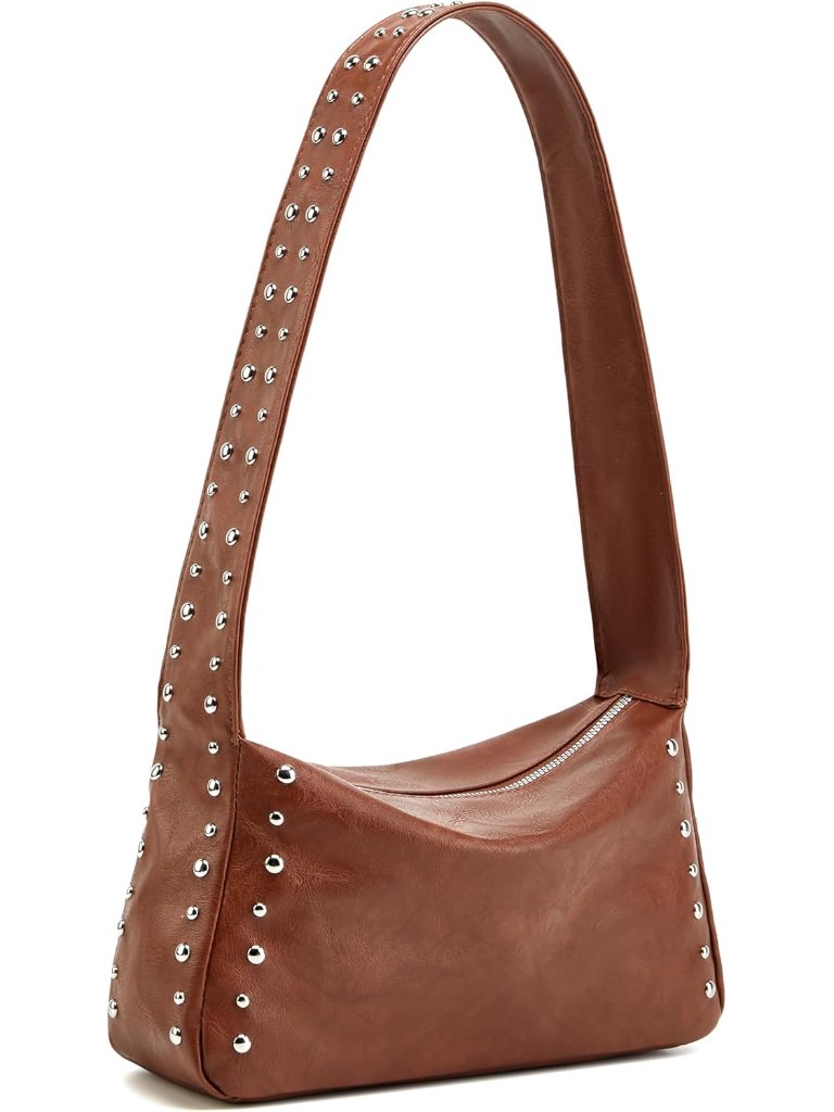Studded Handbag For Women - Extended Shoulder Strap Design Y2k Shoulder Bag 90s